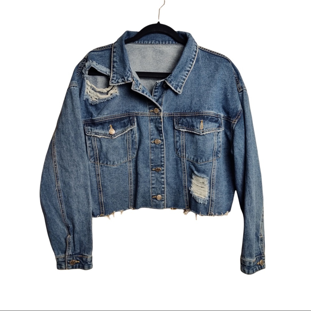 Shein cropped Jean jacket